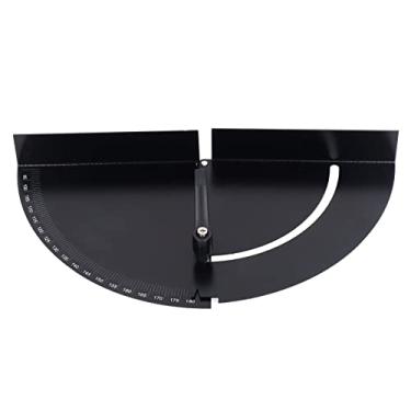 Imagem de Fixador de ângulo variável, alta dureza, braçadeira de ângulo para carpintaria, fixador de precisão, calibração a, parafuso ajustável para ferramentas de marcenaria, ferro preto (Transferidor 180°)