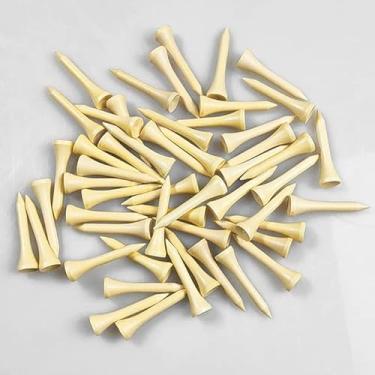 Imagem de 100 peças camisetas de golfe de bambu para prática de torneios, acessórios, duráveis, presentes, auxiliares de treinamento de golfe, unissex, 4 tamanhos (42/54/70/83 mm) 25 peças cada