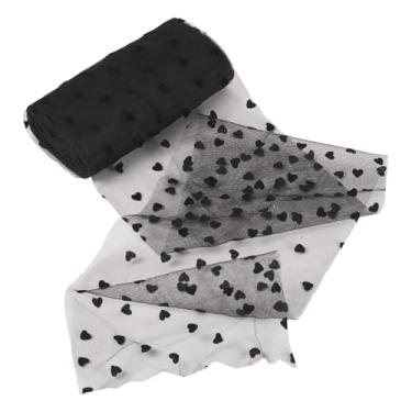 Imagem de KISSITTY Fita de organza de coração, 14 cm de largura, dia dos namorados, artesanato, fitas decorativas, cor preta, para festa, casamento, guirlandas, laços, decorações de embrulho de presente, 10