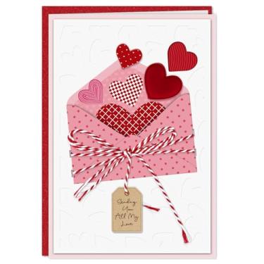 Imagem de Cartão de Dia dos Namorados para Ele - Cartão de Amor Romântico Coração 3D para Marido Esposa Namorado Namorada - Cartão de felicitações para aniversário, Dia mais doce, inclui envelope e adesivo