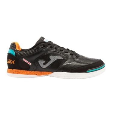 Imagem de Chuteira de Futsal Joma Top Flex Preto/Laranja Tamanho 39
