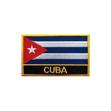 Imagem de Ruoming 1 PÇ Patch de bandeira multinacional bordado a ferro ou costurado em bordado tático militar nacional multinacional (Cuba)