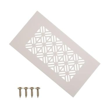 Imagem de PATIKIL Capa de ventilação de porta de 15 x 7 cm, capa de ventilação de grade de alumínio resistente com parafusos de montagem para porta de guarda-roupa de armário, cinza caxemira