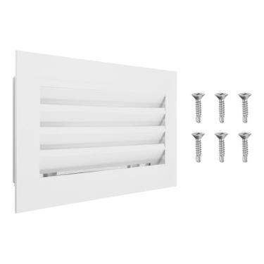 Imagem de PATIKIL Ventilação de frontão de 20 x 40 cm, 1 peça de ventilação de galpão de parede de liga de alumínio grade de ar quadrada com filtro inoxidável para teto de garagem no sótão da casa, tamanho da