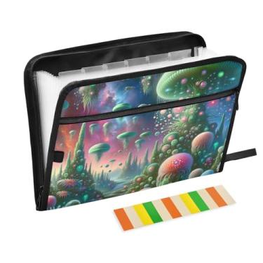 Imagem de Fantasy Art Pasta de arquivo expansível à prova de fogo, à prova d'água, sanfonada, pasta, para arquivo tamanho carta e tamanho A4 para material de escritório escolar