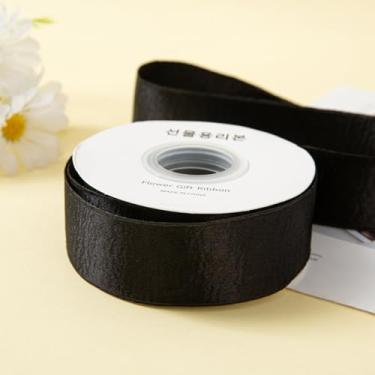 Imagem de Fita de cetim de cor sólida de 10 jardas 3,8 cm de largura, fita dupla face brilhante, laço de cetim metálico, acessórios de cabelo para casamento, embrulho de presente DIY