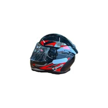 Imagem de Capacete Infantil De Moto Ebf Kids Preto Vermelho Brilhante