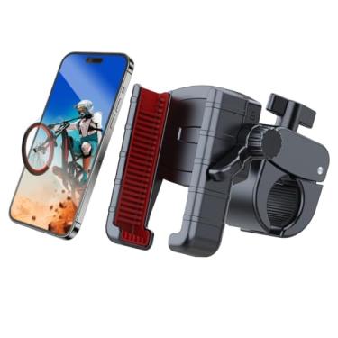 Imagem de Ammtio Suporte universal de telefone para motocicleta, braçadeira de bicicleta antivibração para bicicleta de estrada/scooter/carrinho de bebê - operação com uma mão rotação de 360°, acessórios de
