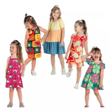 Imagem de Vestido Infantil Menina Tamanho 01 ao 12 - Piradinhos, Estampa sortida
