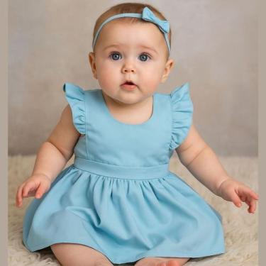 Imagem de Vestido Para Bebê Menina Jana Vestido de Festa Casamento Batizado Vári