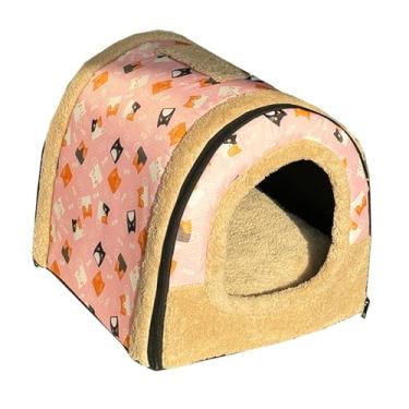 Imagem de Generic Toca para Gatos e Cães de Pequeno Porte, Fácil de Limpar, Quente e Confortável, Fechada para Gatinhos Filhotes, Tenda de Inverno para Gatos Animais de, L
