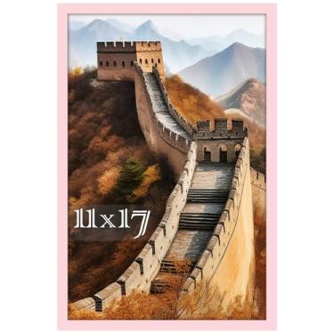 Imagem de Picrit Porta-retrato 28 x 43 cm, moldura para exibição de parede, rosa