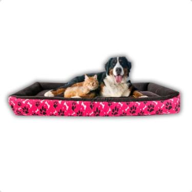 Imagem de Cama Grande para Cachorro e Gato – Caminha Pet Confortável com Laterais Altas e Fundo Impermeável(Pink)