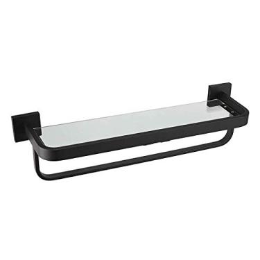 Imagem de Toalheiro para banheiro montado na parede toalheiro autoadesivo de aço inoxidável prateleira 50 cm (50 cm)