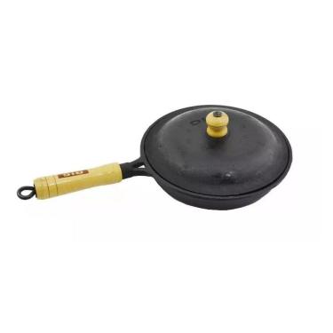 Imagem de Frigideira De Ferro Fundido Com Tampa - Largura 21,5cm
