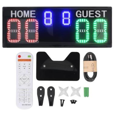 Imagem de Marhynchus Placar Eletrônico, Display LED Brilhante, Goleiro Digital Portátil Com Controle Remoto, para Basquete, Badminton, Tênis, Vôlei, Futebol, Esgrima