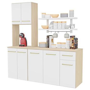 Imagem de Balcão Torre Quente Suspensa 15mm Cozinha Compacta Aura (Dubai/Branco)