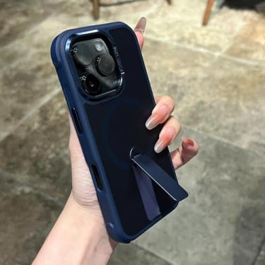 Imagem de Capa de couro criativa com janela grande e blocos de cores para iPhone 13, 17 Pro Max, 16, 15 e 14 Pro Max, com proteção para lente de vidro (para iPhone 14 Pro Max/6).