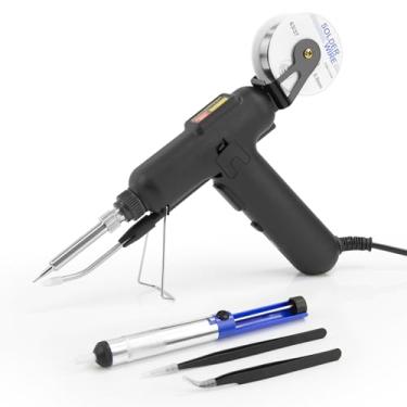 Imagem de OBDResource Kit De Ferro De Solda, Pistola De Solda Elétrica Com Fio De 80 W Com Fio De Solda, Operação Com Uma Mão Para Soldar Placas De Circuito, Manutenção Elétrica, Computadores E Faça Você Mesm