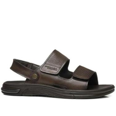 Imagem de Sandália Pegada Masculino em Couro Cravo 134402-02-Masculino
