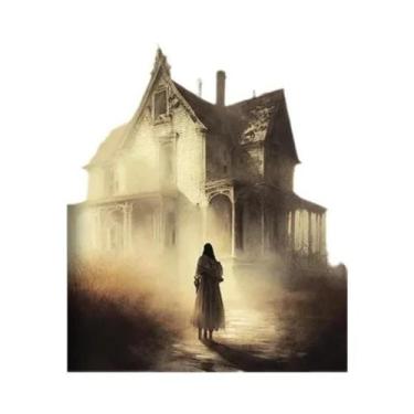 Imagem de Pintura Em Tela De Arte Gótica Sombria: Palhaço, Fantasma, Boneca E Br