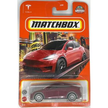 Imagem de Veículo de Brinquedo Hot Wheels Tesla Model Y 1:64 Vermelho 18/100