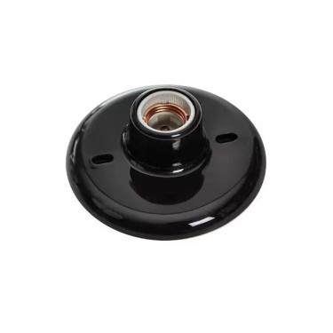 Imagem de Plafon Pvc Soq Porcelana Opl Preto E-27 Blister