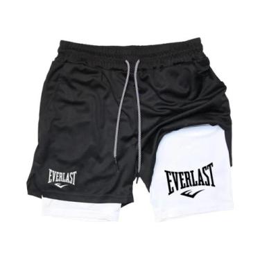 Imagem de Shorts De Corrida 2 Em 1 Masculinos, Roupa Esportiva De Camada Dupla, 