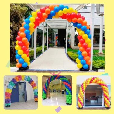 Imagem de Combo 2 Base Para Arco de Balões Desmontável Estrutura Festa Suporte -