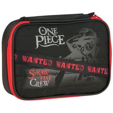 Imagem de Estojo Estampa Anime One Piece Organizador Escolar 36 Canetas Lápis Bo