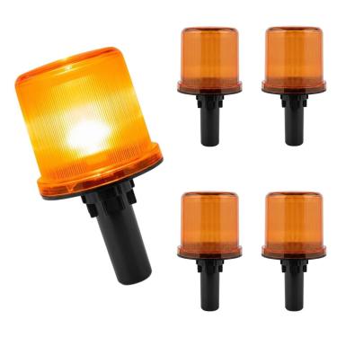 Imagem de Sinalizador Solar Viario Kit 4 Uni Cone Rodovia Obra Transito Sinalizaçao Emergencia Segurança Acidente Alerta