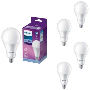 Imagem de 5 Lâmpada Led Bulbo 22w Bivolt A97 E27 6500k Philips 2300lm