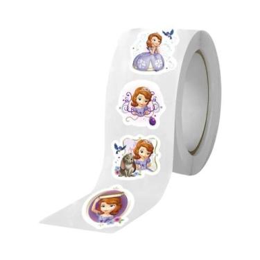 Imagem de Adesivos Disney Cars Frozen Mickey Mouse 500 Peças Em Rolo Lilo E Stit