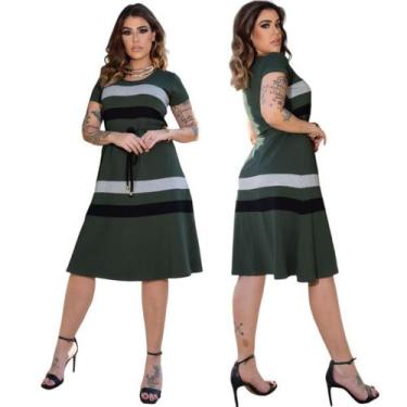 Imagem de Vestido Semi Godê em Viscolycra Premium Cores Claras - SARAVIA CONFECC