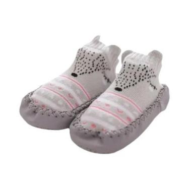 Imagem de Meias Para Bebês Recém-nascidos Com Sola De Borracha, Sapatos Infantis
