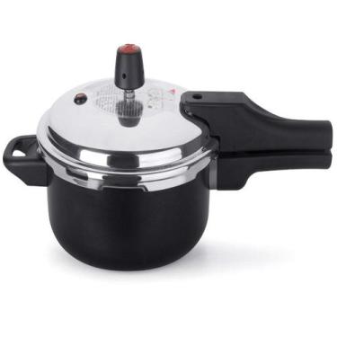 Imagem de Panela de Pressao Multiflon 3 litros 20cm Preta, 4,5l, Preto