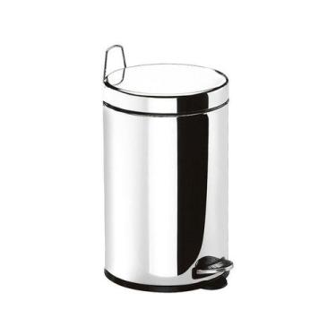 Imagem de Lixeira Inox Com Pedal e Balde 20 Litros Brinox - BRINOX RS, Prata