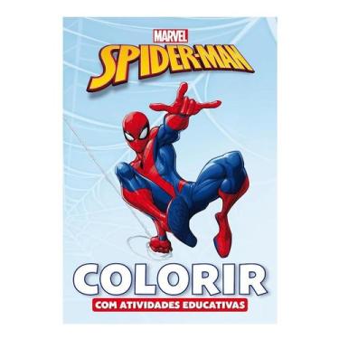 Imagem de Livro infantil - marvel colorir atividades educativas - spiderman - RI