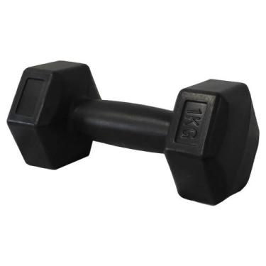 Imagem de Halter Dumbell Cement Sextavado Bonafit 1kg Preto, Preto, Único
