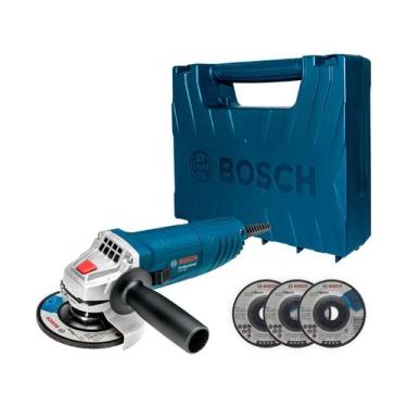 Imagem de Kit Esmerilhadeira Angular Bosch Gws850 com 3 Discos e Maleta 110v, 11