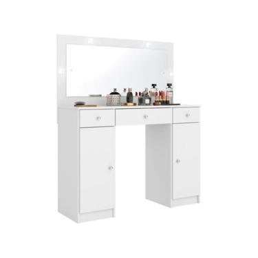 Imagem de Penteadeira Camarim Carisma com Espelho e LED Branco para Quarto Sala 