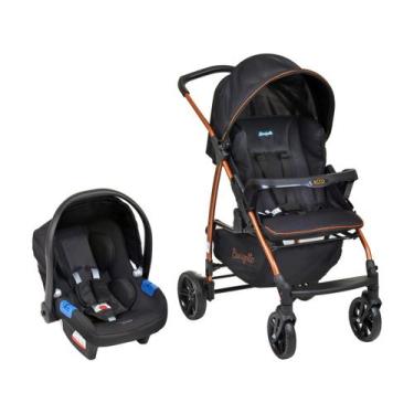 Imagem de Carrinho de Bebe com Bebe Conforto Burigotto Ecco Preto Cobre, Preto e
