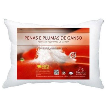 Imagem de Travesseiro Pluma e Pena de Ganso 50x70cm 233 Fios Premium Plooma