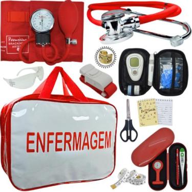 Imagem de Kit Enfermagem Cores Bolsa Top Premium + Medidor Glicose - Love Saude,
