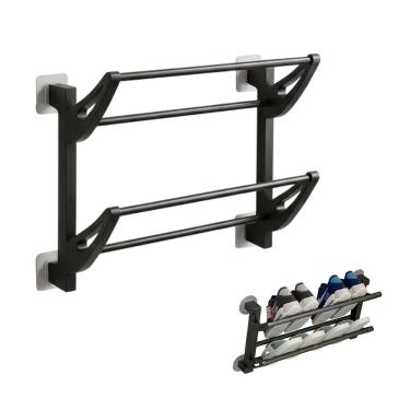 Imagem de Suporte Organizador Sapateiro Toalha Ventosa Banheiro Parede Quarto Closet Lavanderia Sala Casa Multiuso