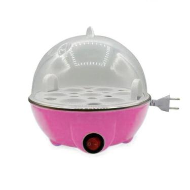 Imagem de Cozedor Elétrico A Vapor Ovos Egg Cooker Prático, Rápido E Preciso - 110V rosa