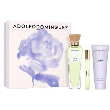 Imagem de Kit Perfume Adolfo Dominguez Aguafresca Rosas Eau de Toilette 120ml + 1 Eau 10ml +1 Bod...