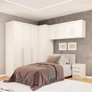 Imagem de Guarda-roupa Modulado 5 Peças 8 Portas 3 Gavetas Texas Off White Arenas