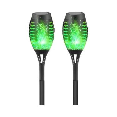 Imagem de Luzes De Tocha Solar RGB À Prova d'Água, Pacote Com 6, 12 LEDs, Decora