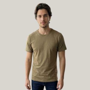 Imagem de Camiseta Básica Regular Fit Caqui Veep Cáqui G, Caqui, XG